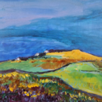 Acryl schilderij, Maya Wildevuur, St Just, 2002